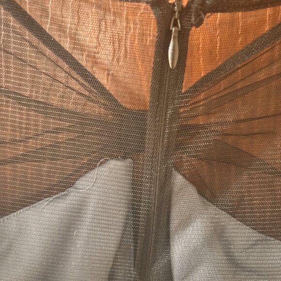 JS Collections Claudia Column Gown Black Gunmetal Size 10 - Picture 11 of 11